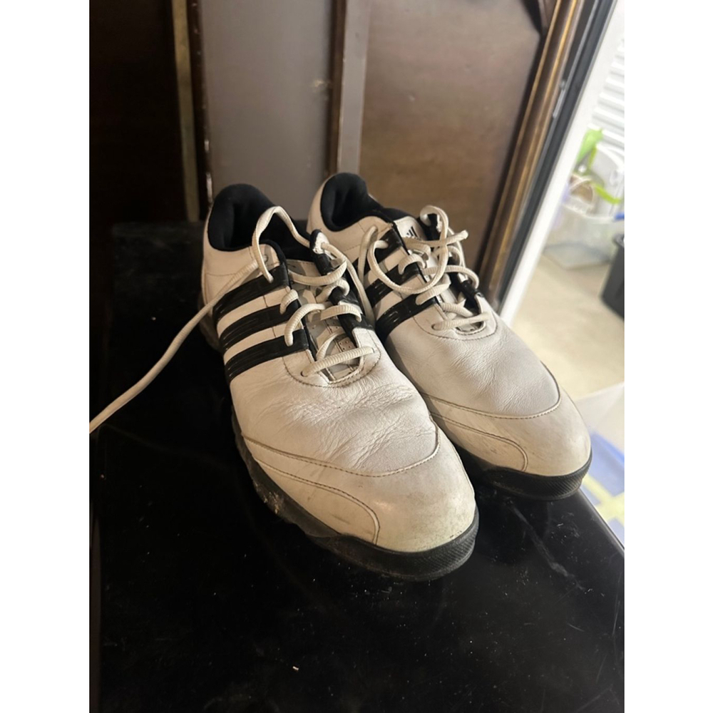 Adidas Men's White and Black Golf Shoes Size 9.5